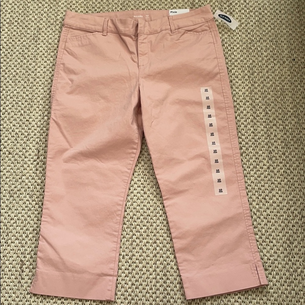Old Navy Pixie Crop Mid-Rise Pants Size 10 Blush